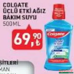 COLGATE ÜÇLÜ ETKİ AĞIZ BAKIM SUYU 500 ML fiyat ve kampanya bilgisi